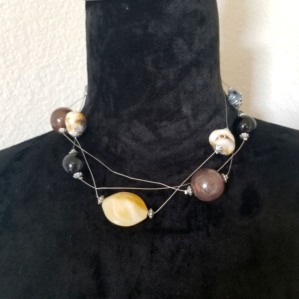 Choker style beaded necklace